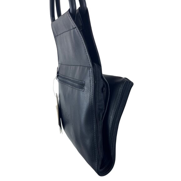 Totes On The Move Foldable Black Waterproof Shoulder Strap Duffel Bag Sz L - New - Picture 7 of 15